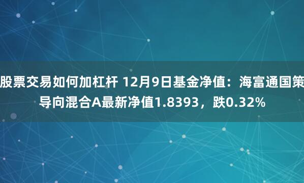 股票交易如何加杠杆 12月9日基金净值：海富通国策导向混合A最新净值1.8393，跌0.32%